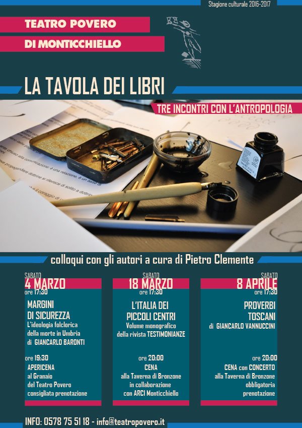 La tavola dei libri: tre incontri con l'antropologia a Monticchiello
#pietroclemente
valdorcia.it/new.it.php?cod…