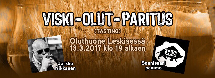 Paritteluiltamat Leskisessä. #viski #olut #parittelu facebook.com/events/2014062…