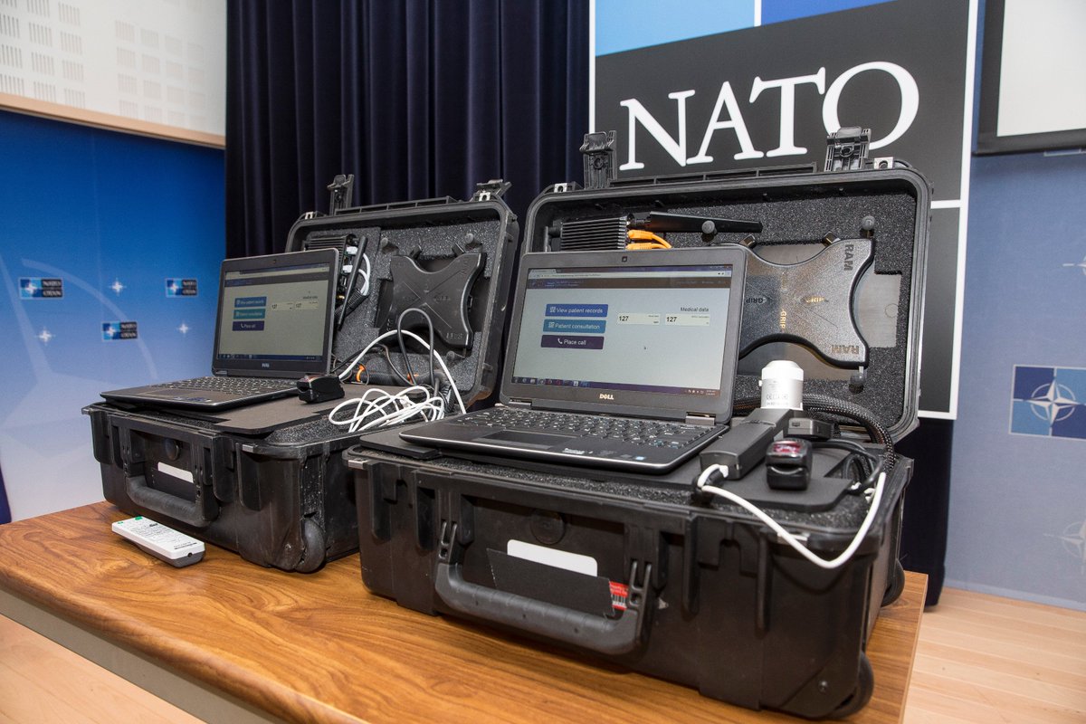 NATO_SPS's tweet photo. The @NATO_SPS #Telemedicine capabilities live &amp; in action: this is how technology can help save lives in disasters! https://t.co/OjbBGqmnmc https://t.co/ddSLxjrdPx