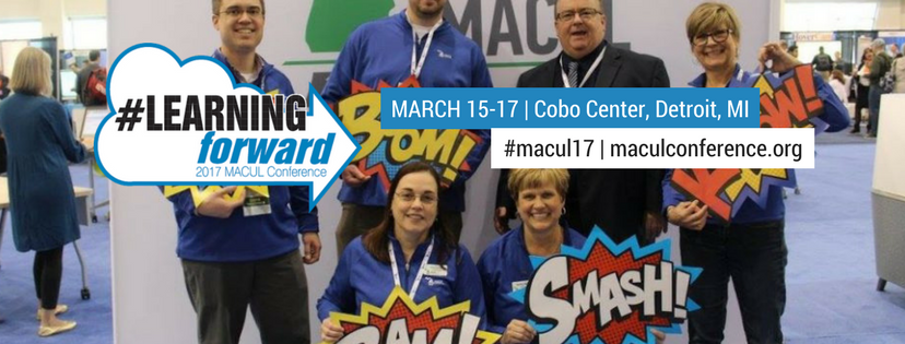 MACUL's tweet photo. Don't miss out on #macul17. You'll get a chance to connect, collaborate &amp; have fun while growing your PLN! Register: https://t.co/OlHvp3MiES https://t.co/MfoOOYinoB