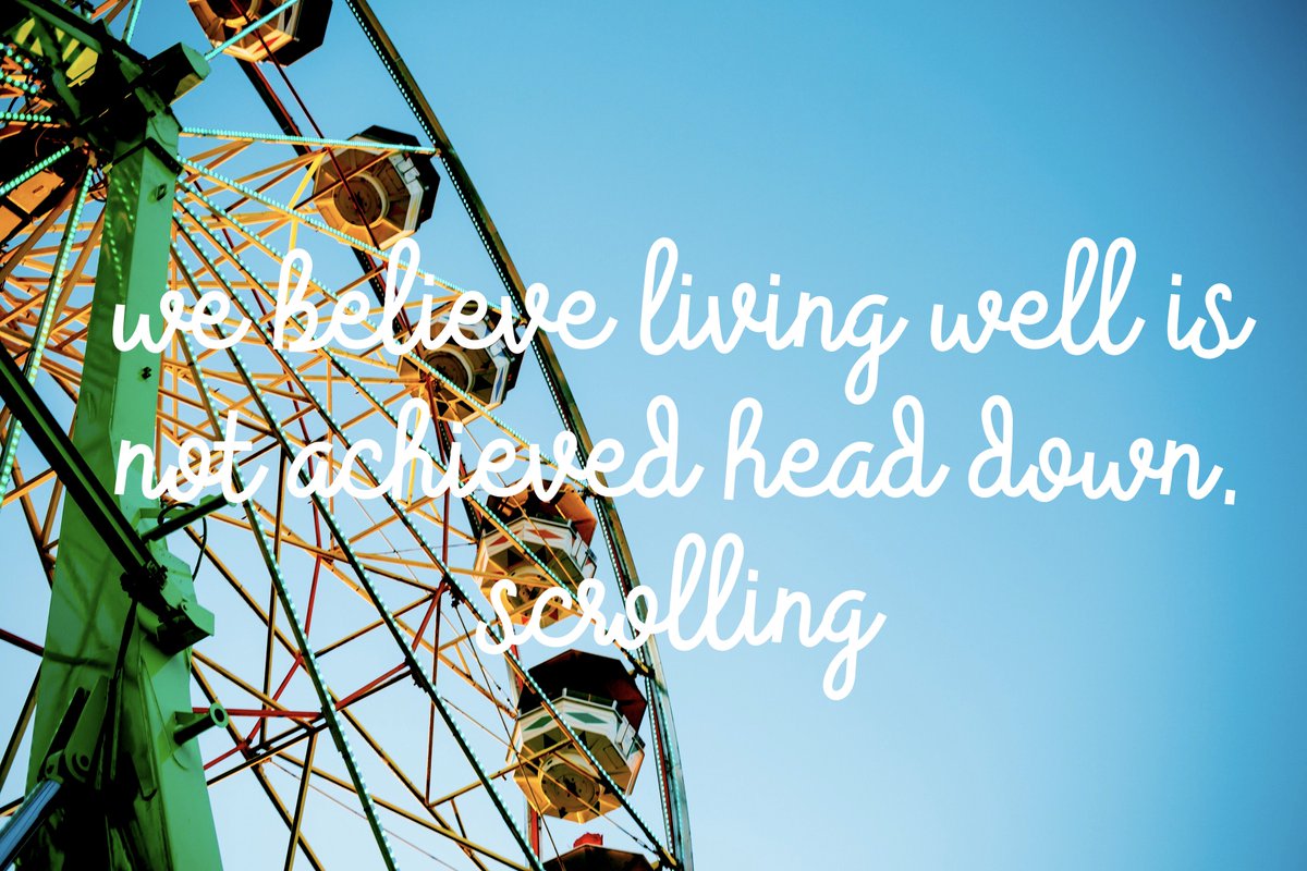 TimeToLogOff's tweet photo. We Believe: Living well is not achieved head down, scrolling. Look up this weekend! https://t.co/9eedJVfTSu #digitaldetox #FridayFeeling https://t.co/84TQDjEabR