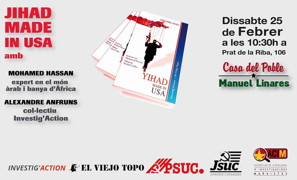 Demà dissabte presentació del llibre 'Yihad made i USA' al <a href="/CdPMLinares/">CdP Manuel Linares</a> de #Terrassa wp.me/p458Jd-4BT