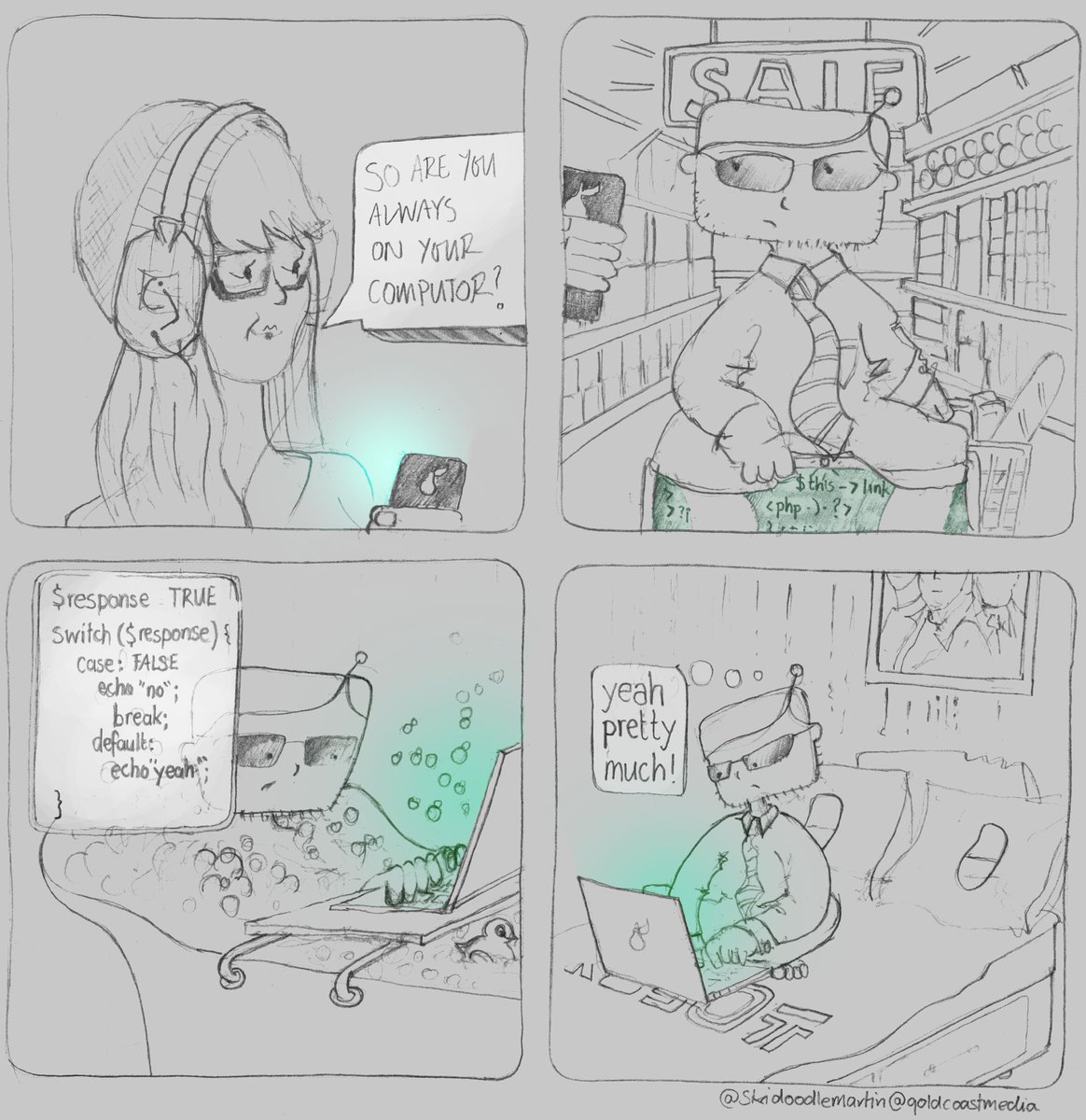 As an illustrator working in webdesign #officelife It's always nice to have a little play. Heres a little dally into the world of #webcomics