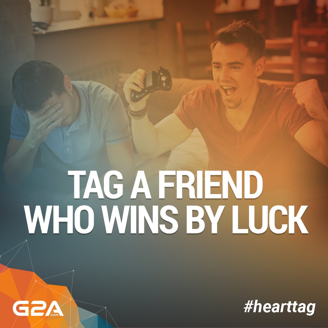 G2A_com's tweet photo. Everyone has a friend who wins as a result of random moves. Let’s tag this firend in today’s #hearttag 💙
#friendship #luck https://t.co/2bAp2neEYE