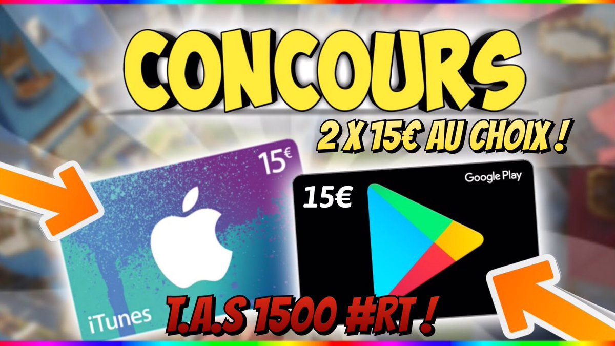 ConcoursKg's tweet photo. #Gros #Concours 🎁😍

➡️ 2 X 15€ à Gagner !🔥
( 2 Win )

#RT + FOLLOW✅

✅@Quent0903
✅@Snipixlegeek

Abo toi : https://t.co/sjApVfzDZr

➡️Screen https://t.co/CqfxsOdbaX
