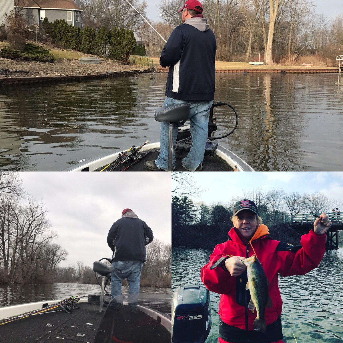 Fishing in February in Northern Indiana! Makes me Happy 😊🎣🐟😊