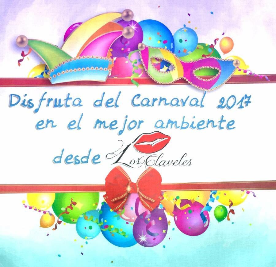 ¡¡ 🎭C A R N A V A L E S 2017 🎭 !! 
Vive el Carnaval de Guareña en el mejor ambiente desde <a href="/LosClaveless/">Los Claveles</a> 🕺🏾🎶🍸🍷💃🏾
Os esperamos 😉😉