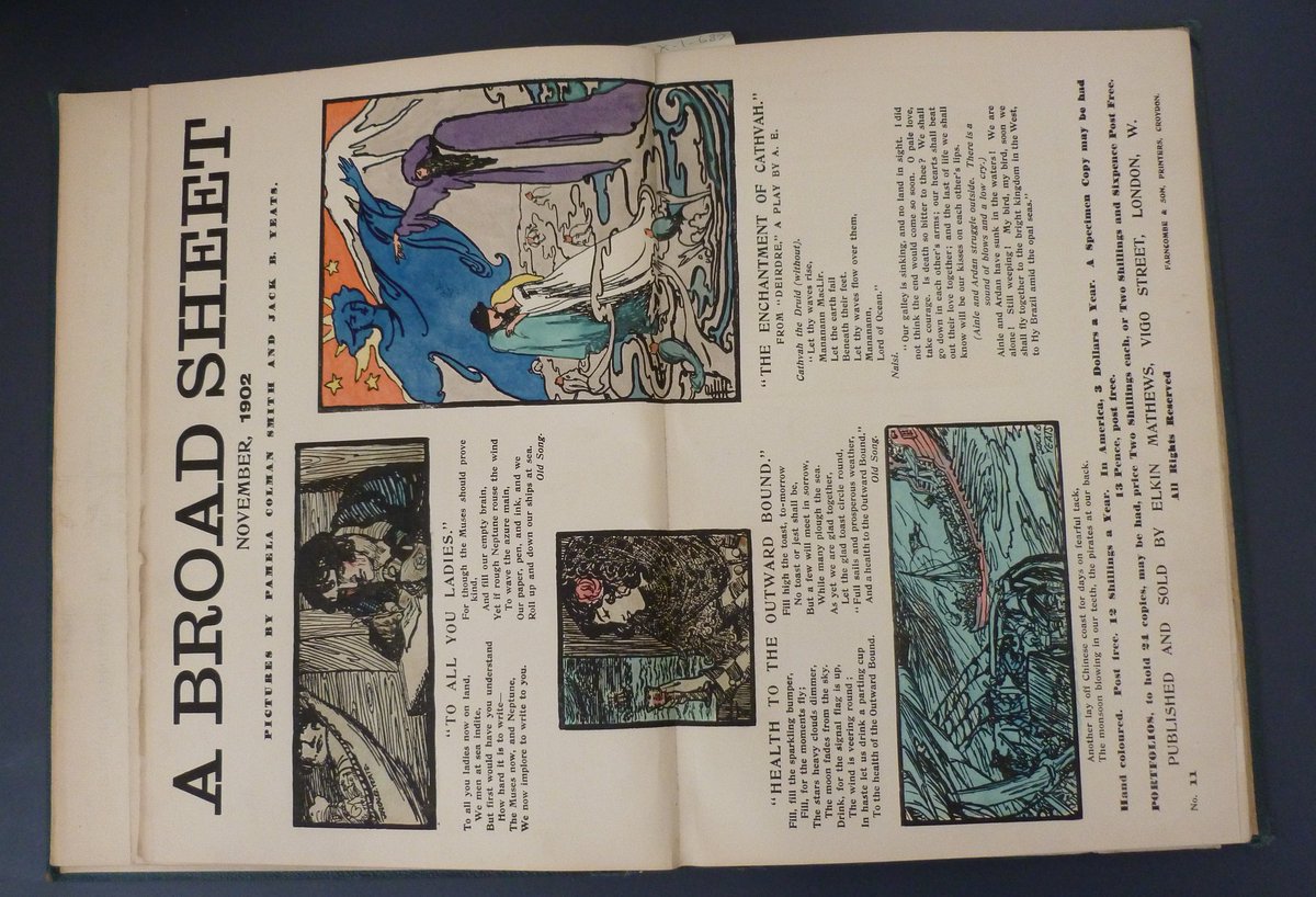 TCD Research Collections (@tcdresearchcoll) on Twitter photo One of the colourful #Yeats broadsheets Dr Angela Griffith used in her <a href="/TCDArtHist/">TCDArtHist</a> class this morning - shelfmark OLS X-1-689 One of the colourful #Yeats broadsheets Dr Angela Griffith used in her <a href="/TCDArtHist/">TCDArtHist</a> class this morning - shelfmark OLS X-1-689