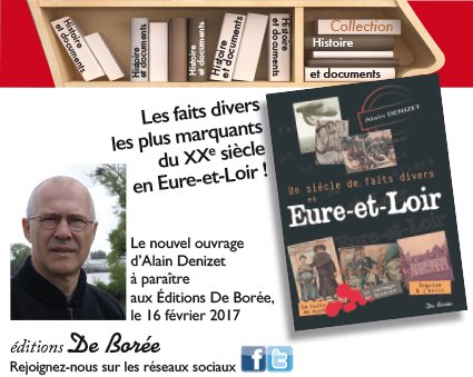 Editions De Borée (@editionsdeboree) on Twitter photo A.Denizet présentera dimanche soir sur France 3 Centre son opus "Un siècle de faits divers en Eure-et-Loir" paru aux <a href="/EditionsDeBoree/">Editions De Borée</a> . A.Denizet présentera dimanche soir sur France 3 Centre son opus "Un siècle de faits divers en Eure-et-Loir" paru aux <a href="/EditionsDeBoree/">Editions De Borée</a> .
