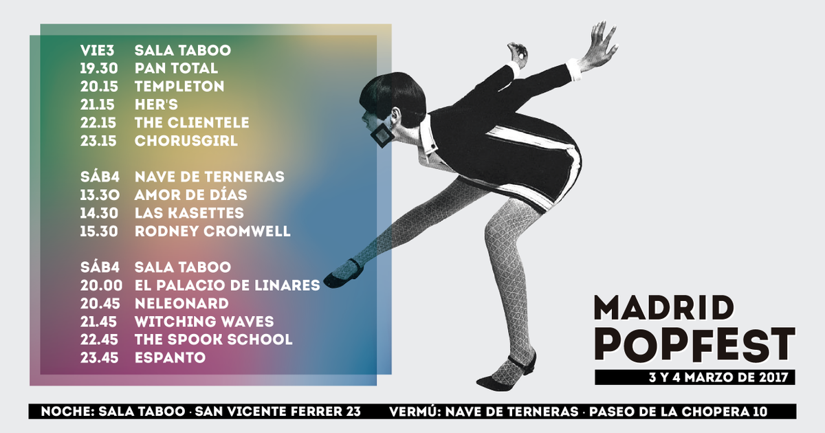 madridpopfest's tweet photo. Ya se pueden consultar los horarios del MPF17. Recordad que la sesión vermú es de entrada gratuita hasta completar aforo https://t.co/wceDvswXsU