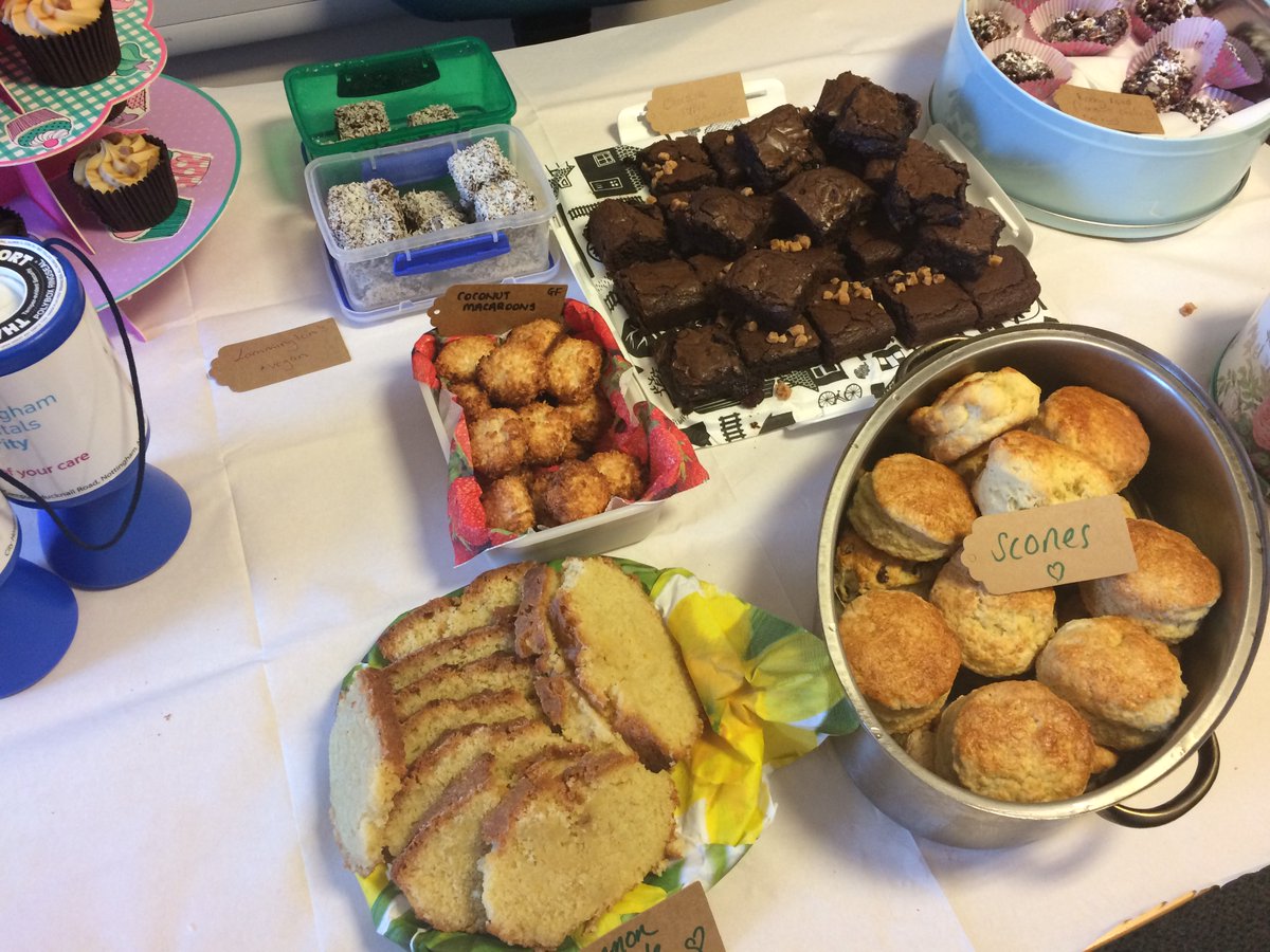 Delicious #NUHCake &amp; the gooiest brownies! Head to Trust HQ, 3rd Floor for a slice of the action! @NUHstaff <a href="/nottmhospitals/">Nottingham University Hospitals</a> #friyay