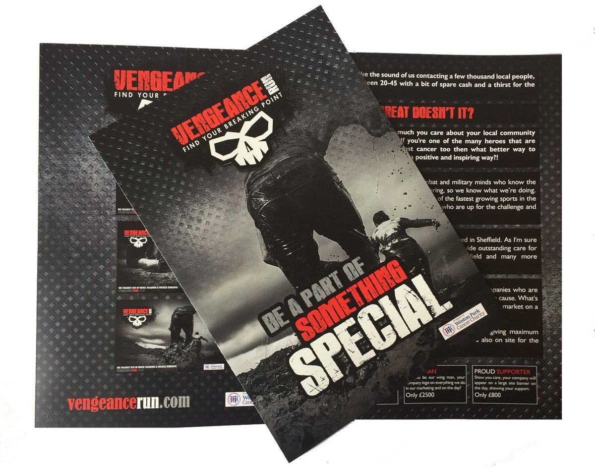 Vengeance Run brochures have been printed. If anybody feels like testing themselves  ~ visit vengeancerun.com #vengeancerun #brochure