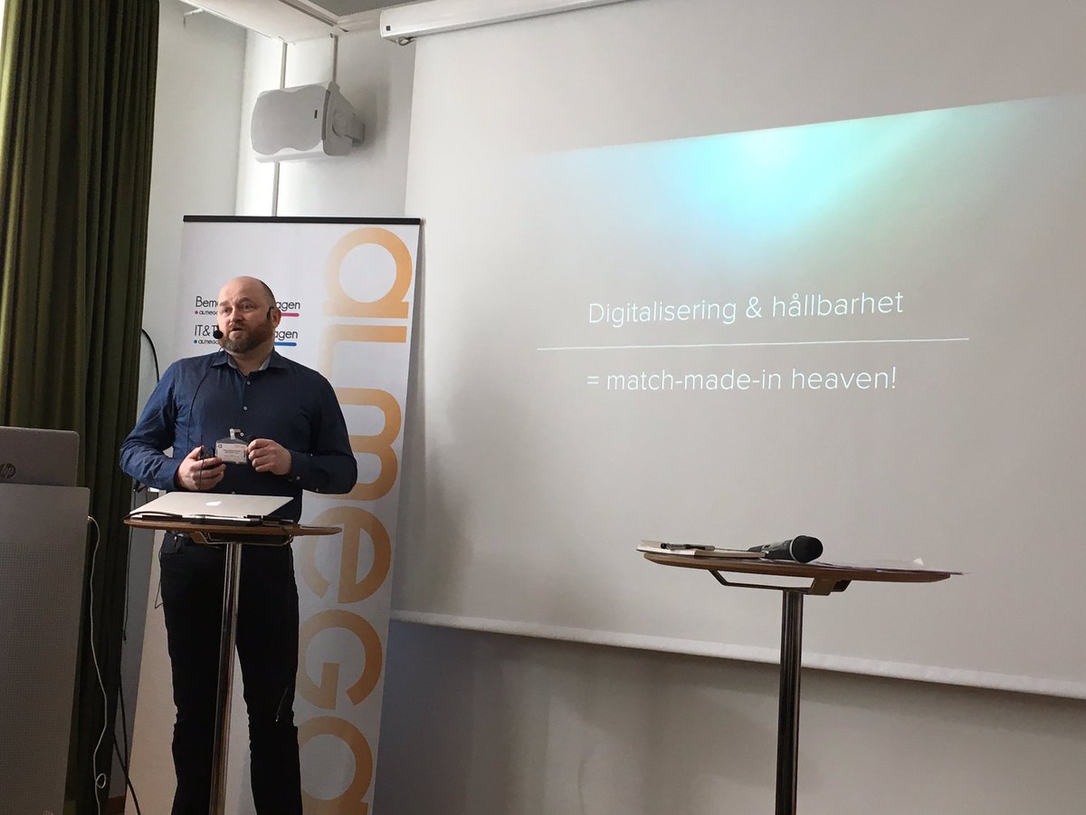 svnswe's tweet photo. Andreas Markevärn @service_swe #digitalisering &amp; #hållbarhet = match made in heaven ! https://t.co/lpM7TNjTgL