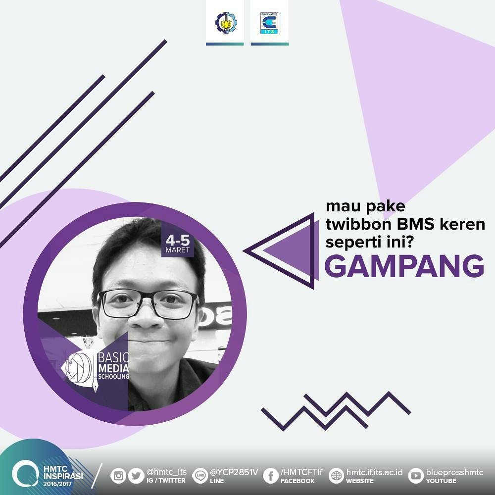 hmtc_its's tweet photo. [How To Be Keren]

Selamat malam!🌙

Ada yang keren nih! 🎉
Cara-caranya sudah ada di poster 😉

#BMS2k17
#BasicMediaSchooling
#ITSSurabaya https://t.co/Aoa6SDW7nv