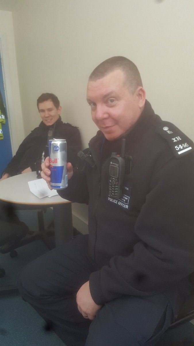 Today I'm joined by Special Sergeant Terry Vass and Constable Anthony Jones . Taking a well earned break.!