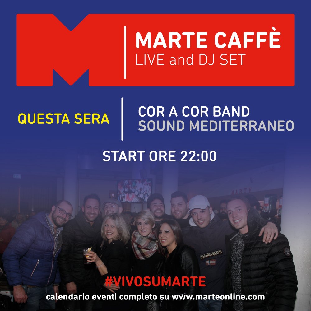 MARTEmediateca's tweet photo. Questa sera, dalle ore 22:00, nuovo appuntamento con il #sound mediterraneo dei Cor a Cor Band. Vi aspettiamo!!! #vivosumarte https://t.co/0SFYx3NtFI