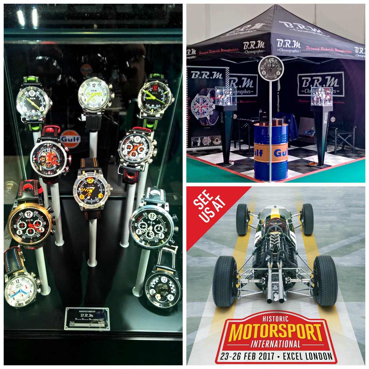 BRMChrono's tweet image. See us at @HMotorsportInt 
#HMI17 #BRMchronographes #Motorsport #London