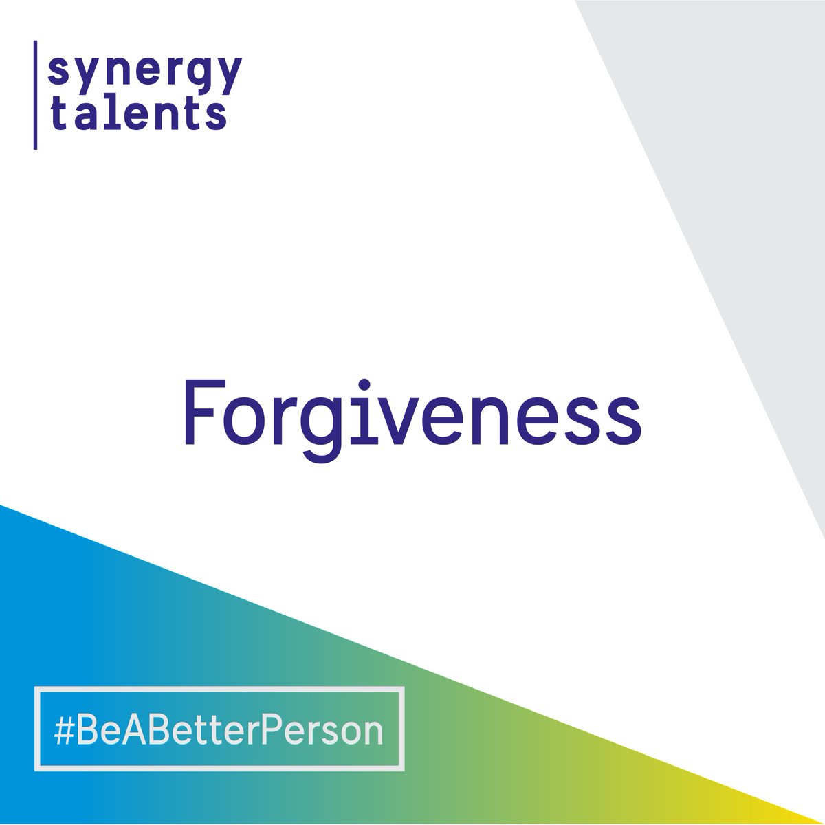 SynergyTalents's tweet photo. Forgive and ask for forgiveness. Living with others is impossible without excusing errors. #BeABetterPerson

Visit https://t.co/jKkP8PCp6U https://t.co/pEeQUWMX38