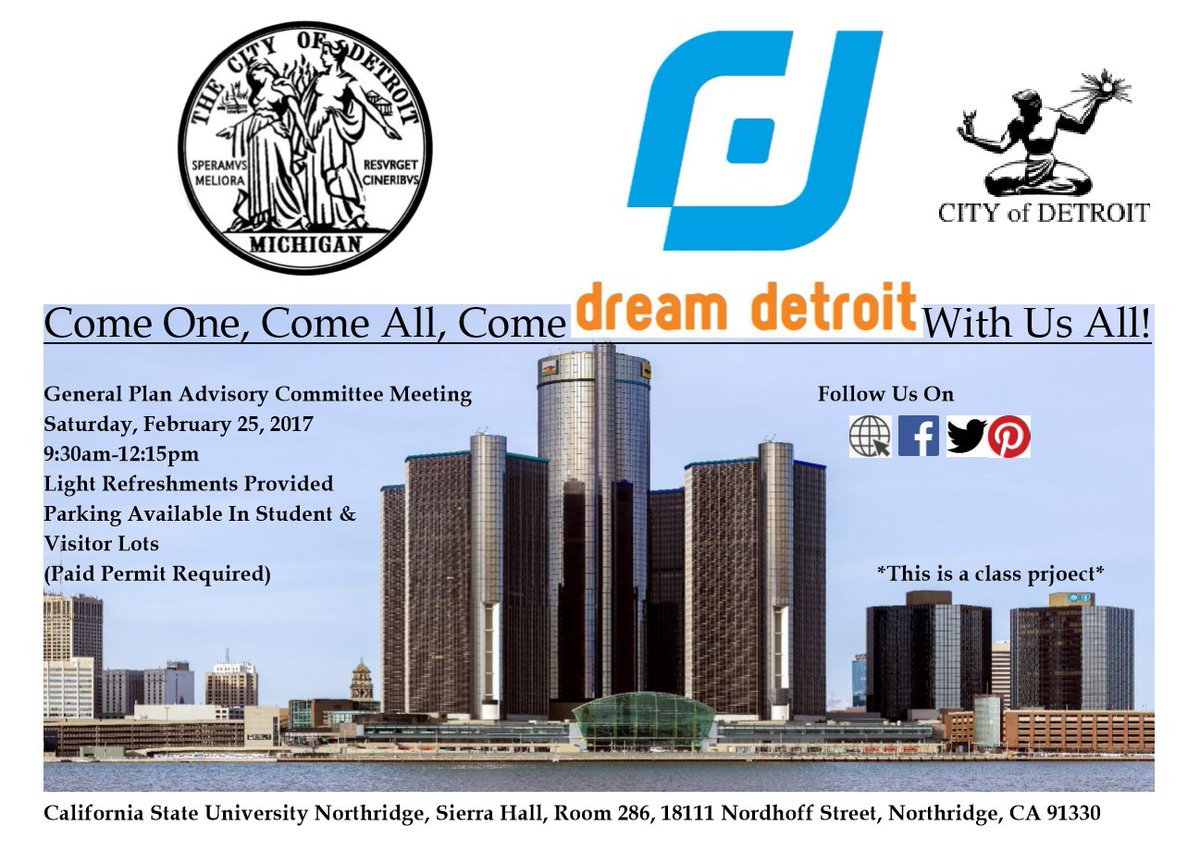 PremierCSUN's tweet image. Second General Plan Advisory Committee Meeting is this Saturday, February 25, 2017 at 9:30 a.m.- 12:15 p.m. in Sierra Hall, Room 286 at CSUN