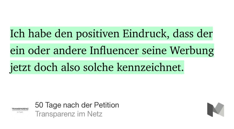 “50 Tage nach der Petition” — <a href="/TransparenzNetz/">Transparenz im Netz</a> medium.com/@TransparenzNe…