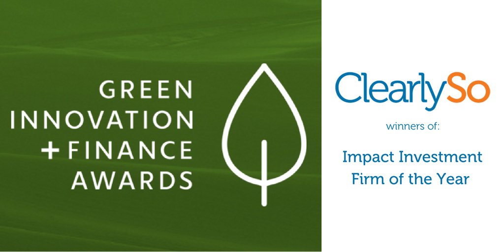Great evening at <a href="/GreenIFAwards/">Green Innovation</a> &amp; proud winners of #ImpactInvestment firm of the year! ow.ly/DULk309jFaU #GreenIFAwards #Fridayfeeling