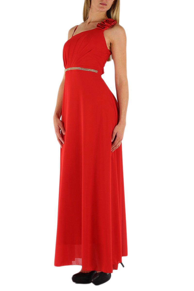DressesDartford's tweet image. #Ukprom Stunning one shoulder red dress with diamanté waist detail and shoulder corsage .Size 8-16 £79.99