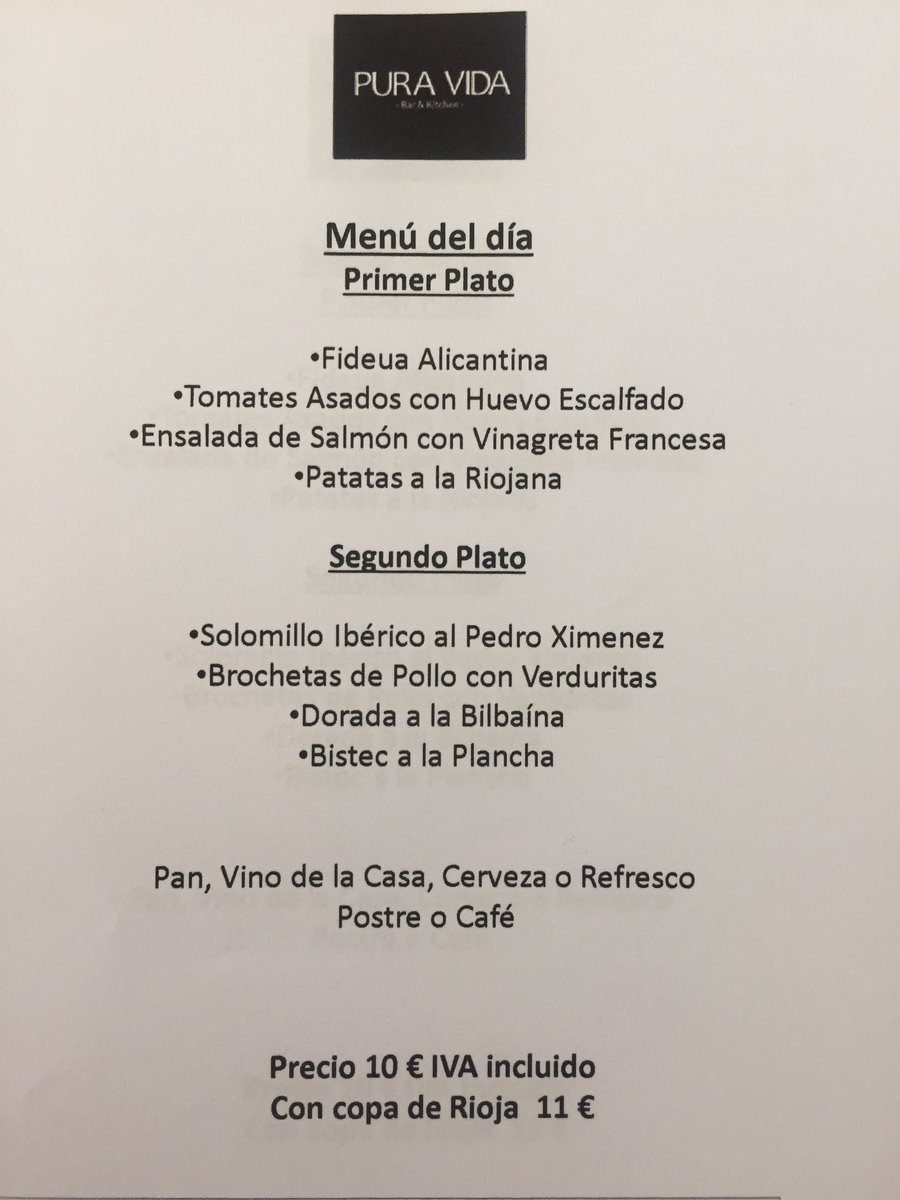 Por fin es viernes, ven y disfruta de nuestro #menu#trescantos#puravidabar