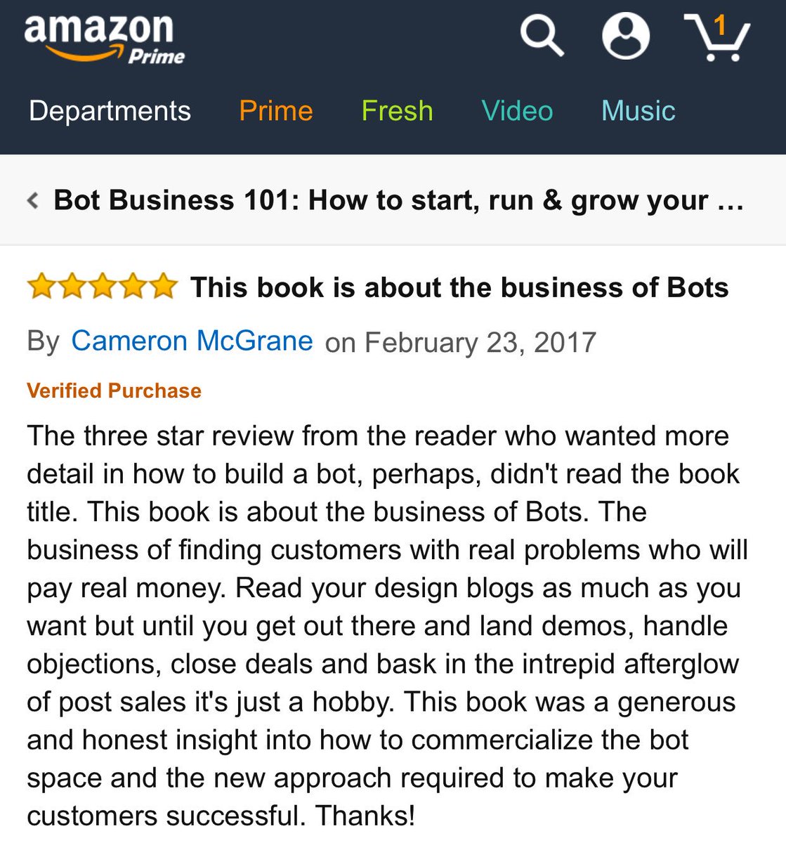 Best review so far :)
