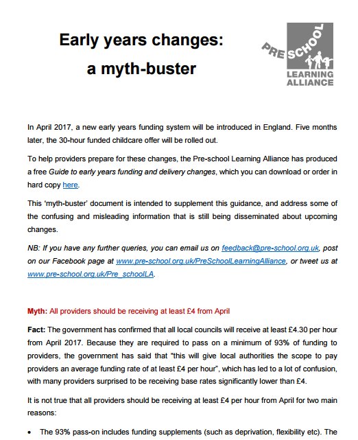 EYAlliance's tweet photo. NEW* Confused by EY changes? We've just published a new myth-busting document on funding reforms and the 30-hours: https://t.co/9ozEE0Cm0h https://t.co/EIocbHMKd7