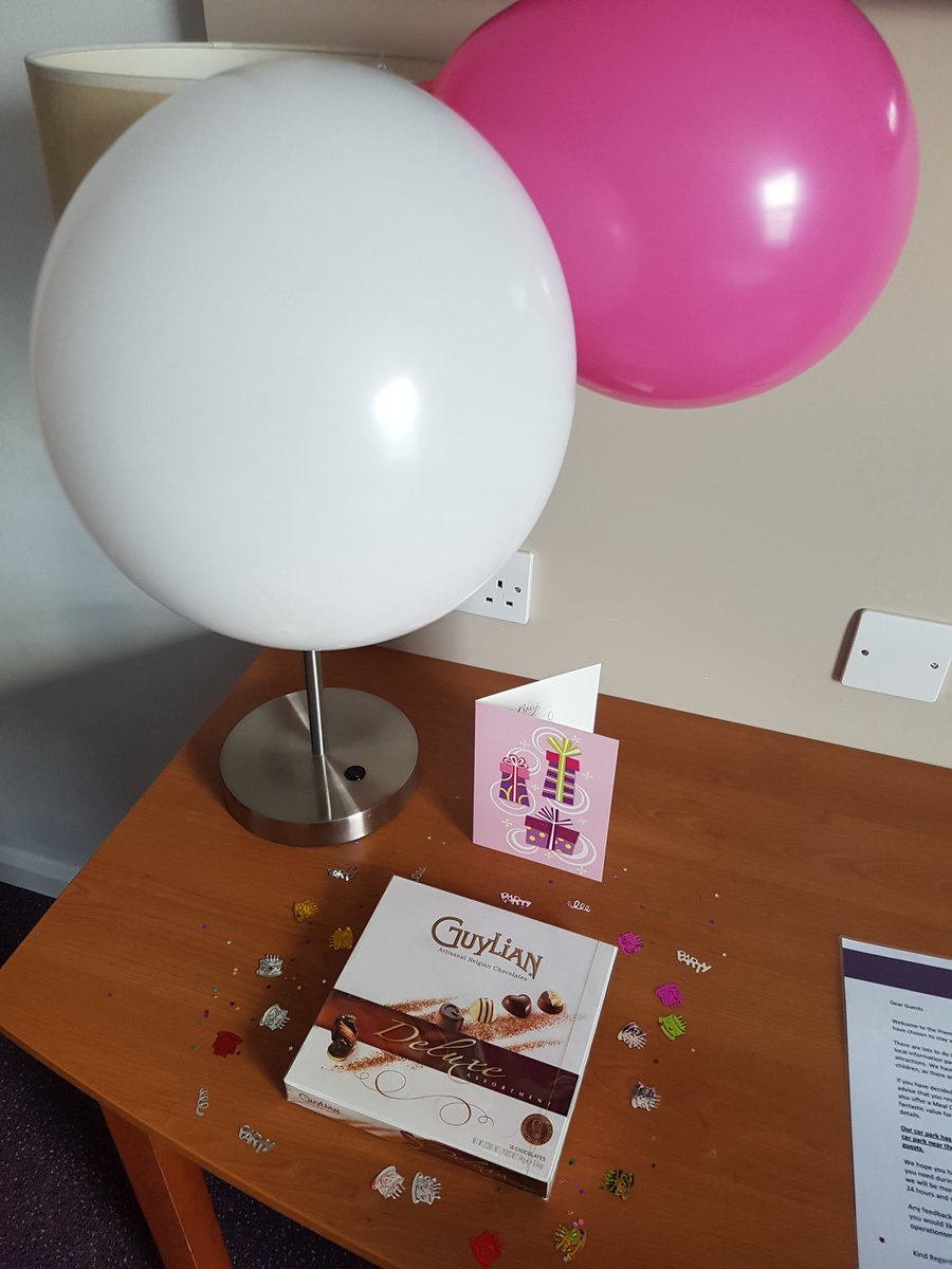 1 of the birthday wows today.. making our guests feel special 🎈🎉🎊🎁 #pushfor60 #Ross-on-wyeteam