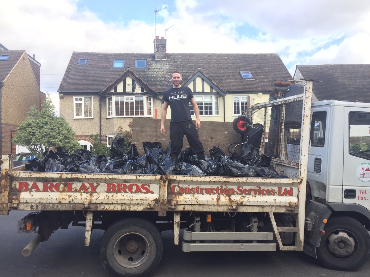 No gym work needed today, 3 ton of mud dug up, bagged and loaded #Gains 💪🏻💪🏻