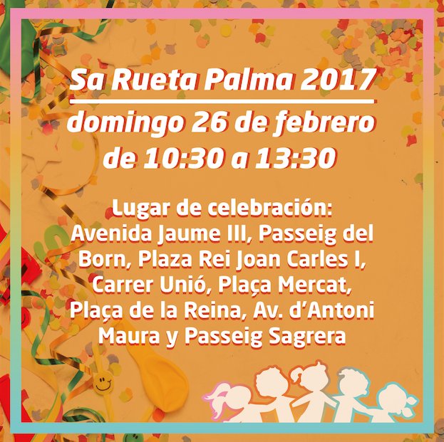 Happinenss's tweet photo. Este año Sa Rueta 2017 de Palma se celebra el 26 de febrero. ¿Os la vais a perder? #rueta2017 https://t.co/hJqtj9X6iM