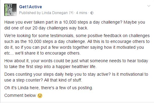 Get1Active's tweet photo. Does tracking your daily steps help you to stay motivated? Sharing your experience could help to encourage others https://t.co/KRgs4i99h9 https://t.co/6FTBHKrWNE