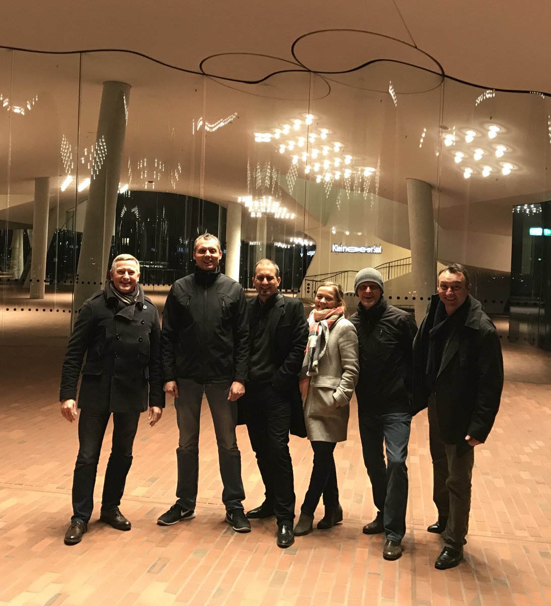 JV280762's tweet photo. First visit of the #Dosatron Sales and Product Management Team in the new facility of #LDTDosiertechnik and in the new #Elbphilharmonie. https://t.co/rFKDLHGMcd