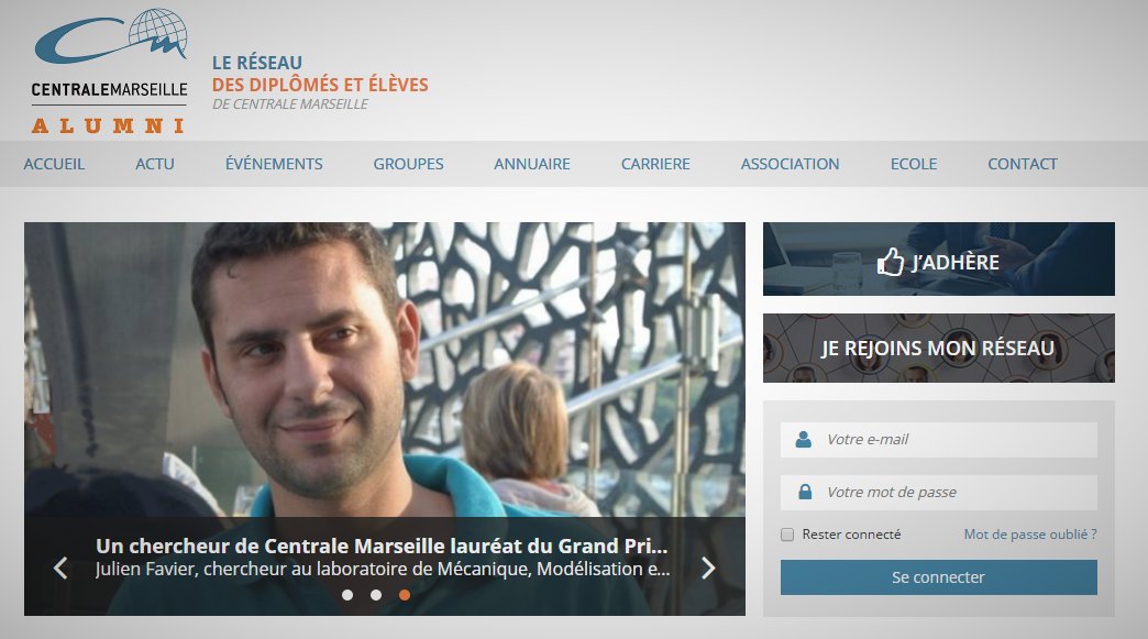 Super le nouveau site internet de l'<a href="/Aiecm/">Centrale Méditerranée Alumni</a> !! Belle vitrine du réseau alumni de <a href="/CentraleMars/">Centrale Marseille</a> :D  #réseau #bravo