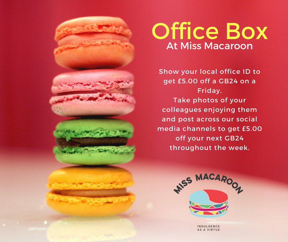 iammissmacaroon's tweet photo. Check out our #OfficeBox promotion! #birmingham #officeboxbirmingham #macaroon https://t.co/cNYfRITCxs