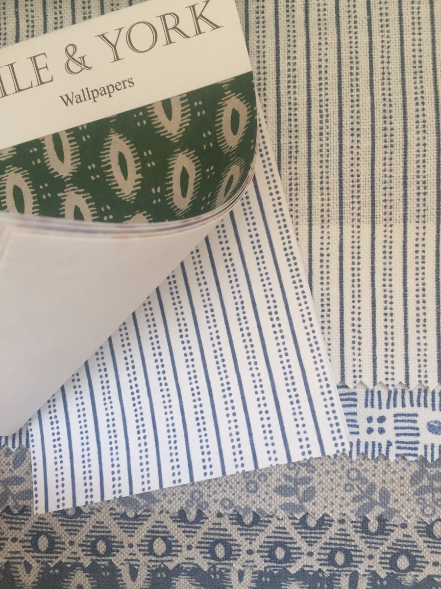 Love the new wallpapers from <a href="/NileandYork/">Nile & York</a> co-ordinating beautifully with the linen print fabrics #wallpaper #fabrics #interiordesign #linen