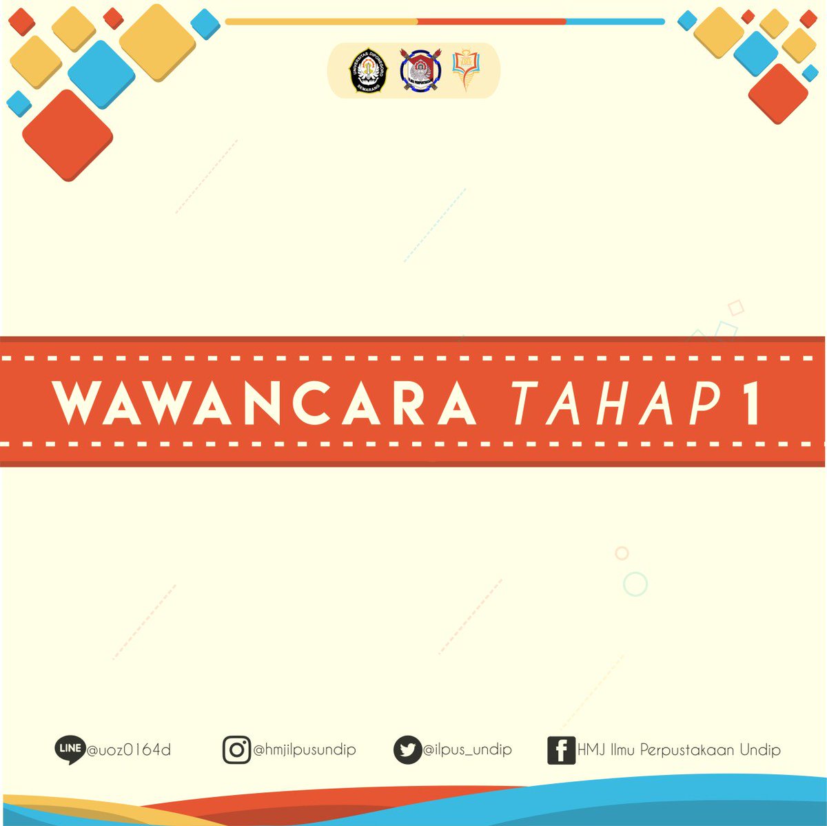 [WAWANCARA TAHAP 1]

Sabtu, 24 Februari 2017
Pukul 08.00
Bertempat di Joglo
Dresscode Bebas, Sopan, dan Rapih.