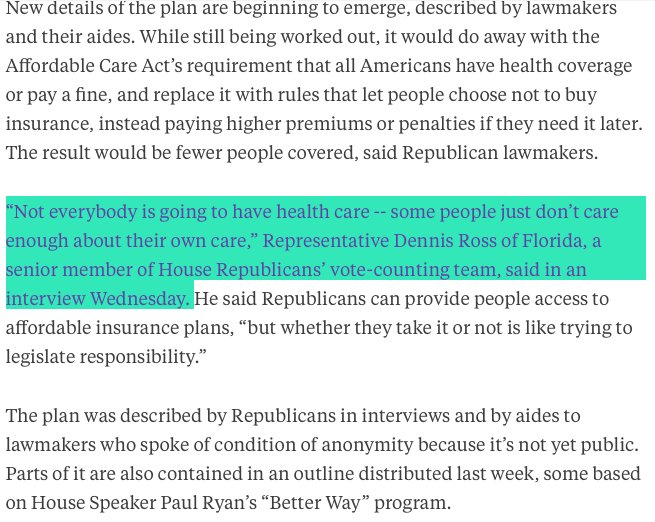 AynRandPaulRyan's tweet photo. GOP Obamacare Plan Would Cover Fewer People
Do you agree with @RepDennisRoss? Not everyone wants healthcare? REALLY?
https://t.co/WhUnMLcqLo https://t.co/PK293IjQqm