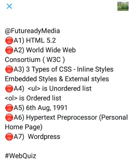 haarveenkaaur's tweet image. My answers team #WebQuiz