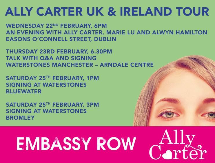 AllyCarterUK's tweet photo. Don't forget @OfficiallyAlly's UK signings this weekend! 

Come along, grab some amazing free merch, and more importantly, meet our queen x https://t.co/sYwCDDrizj