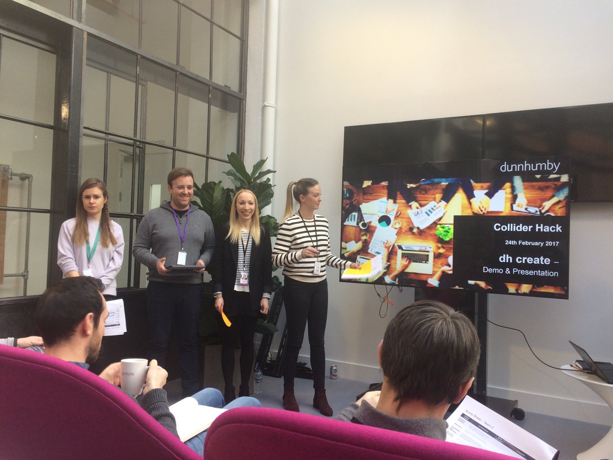 ColliderGB's tweet photo. And now it's time for the pitches at our @dunnhumby! First up, @findtheripple. #MadTech https://t.co/bvwYrM0Hbu