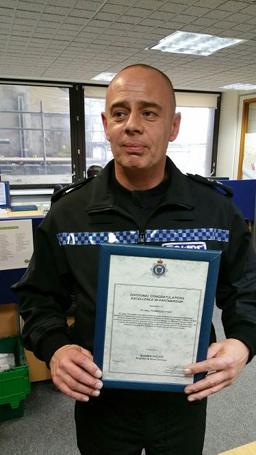 Here he is with his award and full of cake that he did not bring down to the team