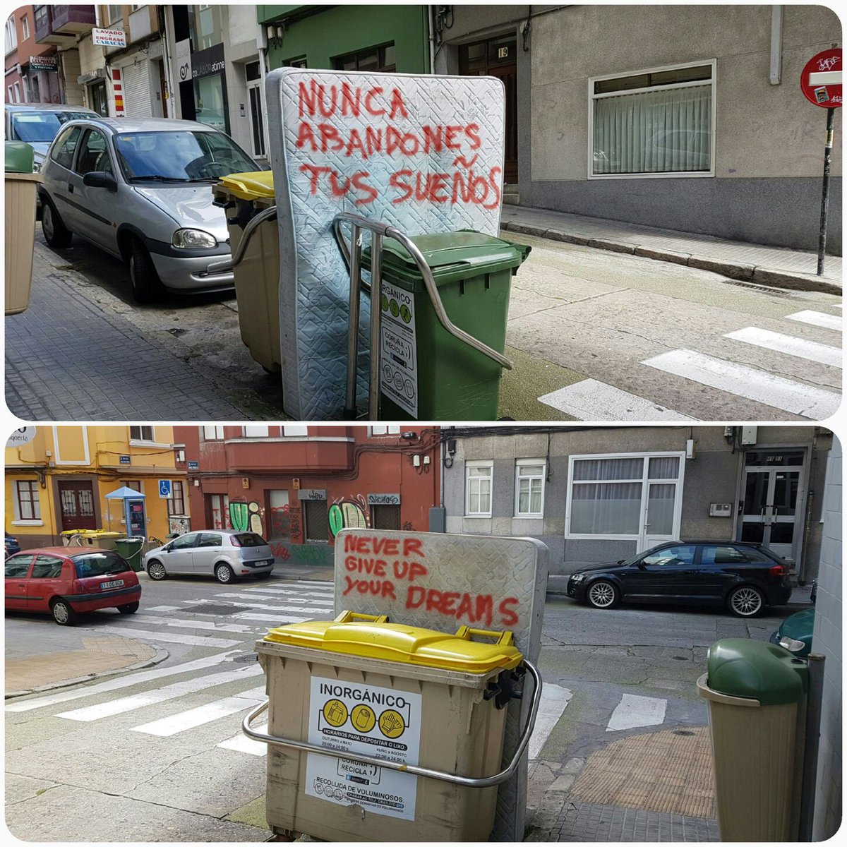 Creatividad publicitaria a pie de calle #coruña #MonteAlto