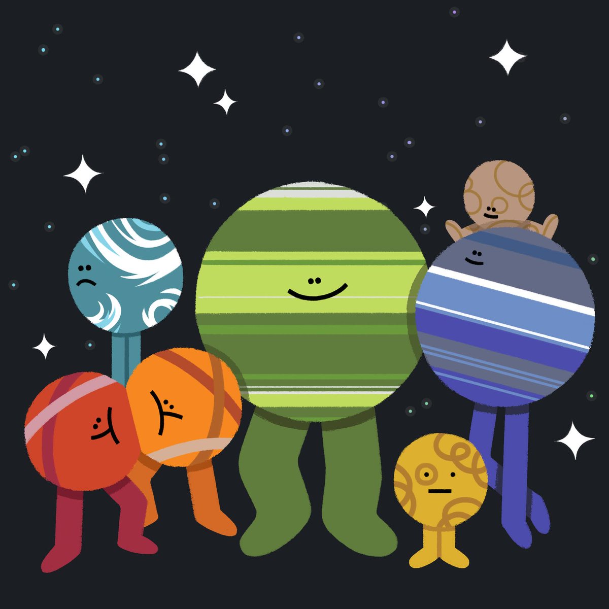 Inspired by the groundbreaking discovery from <a href="/NASA/">NASA</a>   our talented Tom created this illustration. 
#exoplanets #trappist1 #space