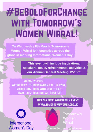 International Women's Day is fast approaching! GET INVOLVED @ Tomorrow's Women! Please RT! #IWD2017 #beboldforchange facebook.com/events/6880385…
