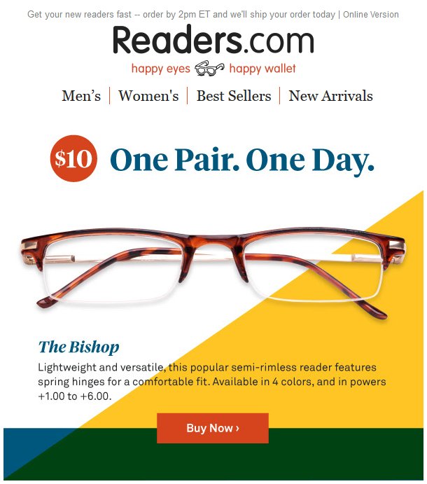 Trojanowski_'s tweet photo. Did you see @oneclick? Your #retailemail example in highlighted in this latest blog. @ReadersDotCom https://t.co/hzcKStfWyy #emailmarketing https://t.co/nR634sCSqb