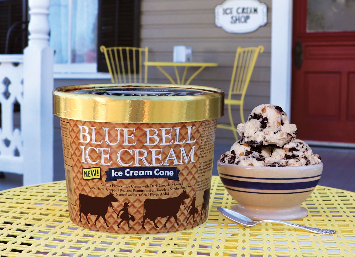 Blue Bell Ice Cream On Twitter New Flavor Ice Cream Cone In