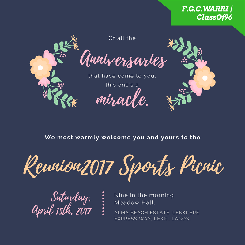 FGCWarri1996's tweet photo. #theReUNION2017 | Family Sports Picnic ~ Meadow Hall, Lekki | #15April2017 https://t.co/D4xhoJ1rc0