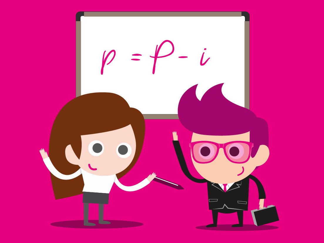 We zullen het direct verklappen. Met deze formule gaat je bedrijf beter #presteren: p=P-i. burokoorts.nl/blog/formule-b… #succesformule #marketing